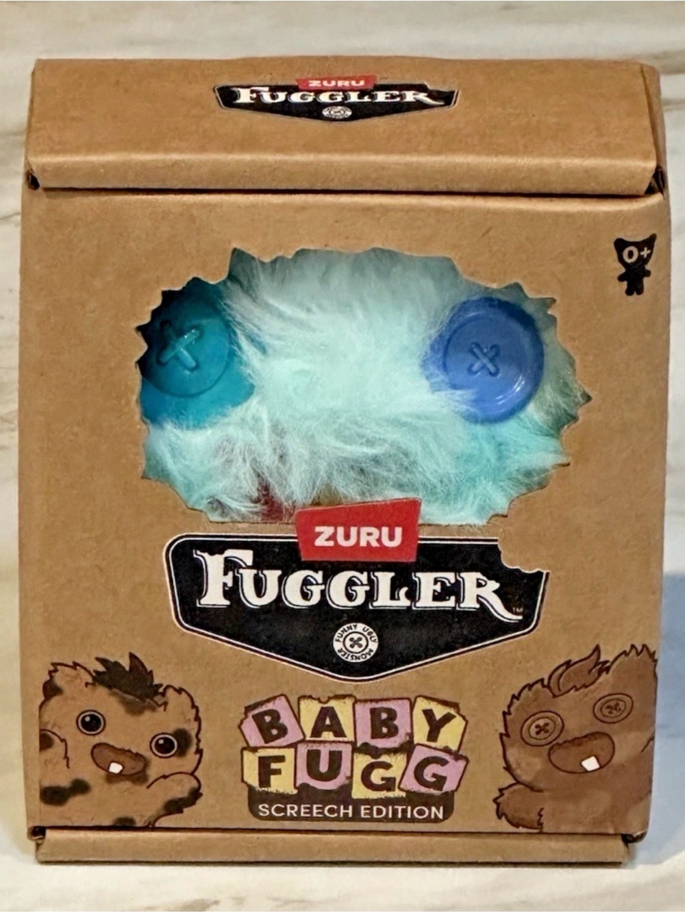 Fuggler Baby Fugg Mini Plush Screech Blue & Green Edition Funny Ugly Monster